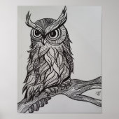 Owl op tak poster (Voorkant)