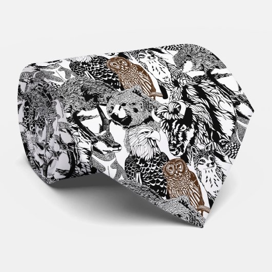 Owl opstand-out Stropdas (Opgerold)