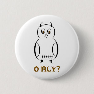 Owl O'Rly Ronde Button 5,7 Cm
