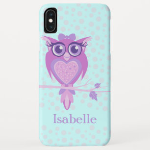 Owl paarse aqua Case-Mate iPhone case