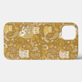 Owl paisley beige patroon Case-Mate iPhone case (Achterkant (horizontaal))