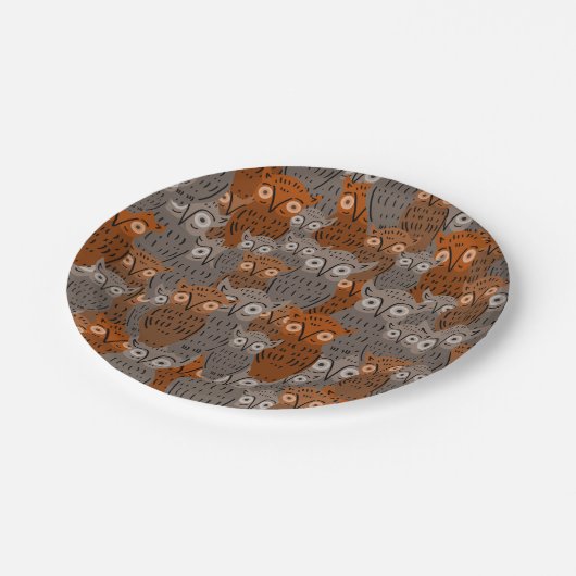 Owl Paper Plates Papieren Bordje (Gekanteld)