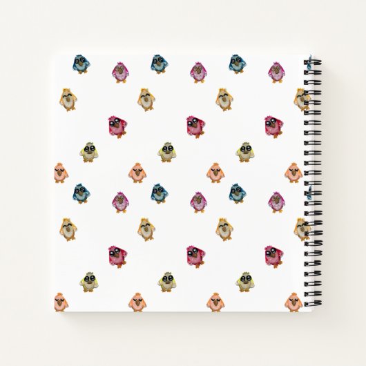 Owl Party - Pattern Notitieboek (Achterkant)