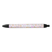 Owl Pastel Pink   Zwarte Inkt Pen (Voorkant)