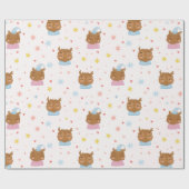 Owl Patroon Cadeaupapier (Vlak)