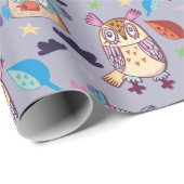 Owl Patroon Cadeaupapier (Rol Hoek)