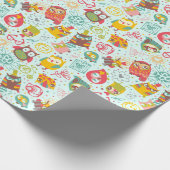 Owl Patroon Cadeaupapier (Hoek)