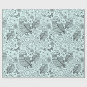 Owl Patroon Cadeaupapier (Vlak)