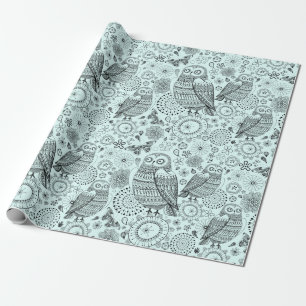 Owl Patroon Cadeaupapier