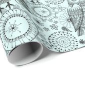 Owl Patroon Cadeaupapier (Rol Hoek)