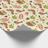 Owl Patroon Cadeaupapier (Hoek)