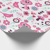 Owl Patroon Cadeaupapier (Hoek)