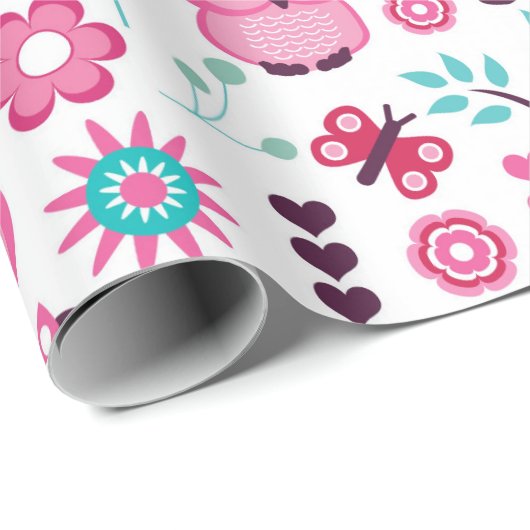 Owl Patroon Cadeaupapier (Rol Hoek)