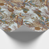 Owl Patroon Cadeaupapier (Hoek)