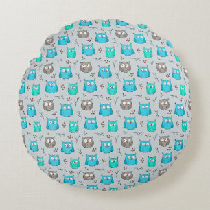 Owl patroon niet herhalend rond kussen