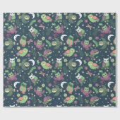 Owl patroonverlooppapier cadeaupapier (Vlak)