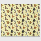 Owl patroonverlooppapier cadeaupapier (Vlak)