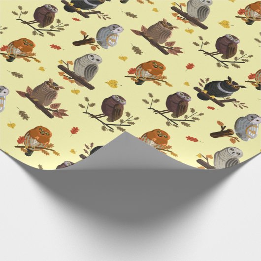 Owl patroonverlooppapier cadeaupapier (Hoek)