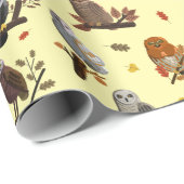 Owl patroonverlooppapier cadeaupapier (Rol Hoek)
