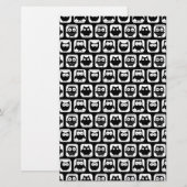 Owl Pattern in Black and White Briefpapier (Voorkant / Achterkant)