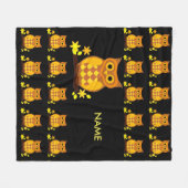 Owl Pattern op Fleece Blanket (Voorkant (Horizontaal))
