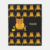 Owl Pattern op Fleece Blanket Deken (Voorkant)