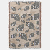 Owl Pattern & Rustic Wood Deken (Voorkant Verticaal)