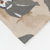 Owl Pattern & Rustic Wood Fleece Deken (Hoek)