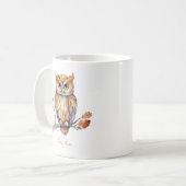 Owl Personalized Koffiemok (Voorkant links)