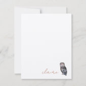 Owl Personalized Note Card Notitiekaartje (Voorkant)