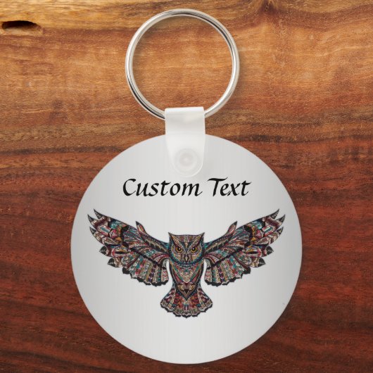 Owl Personalized Sleutelhanger (Voorkant)