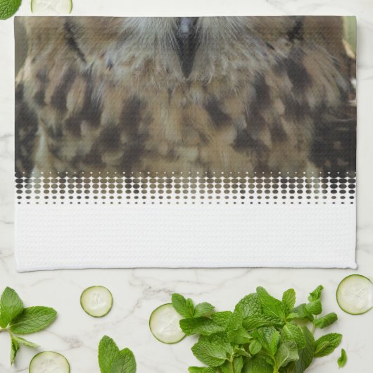Owl Photo Kitchen Towel Theedoek (Gevouwen)