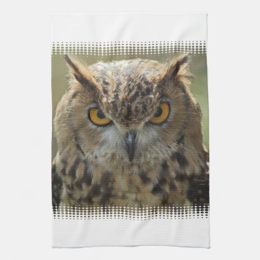 Owl Photo Kitchen Towel Theedoek (Verticaal)