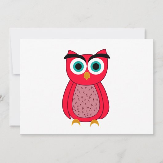 Owl Photo Print Bedankkaart (Voorkant)