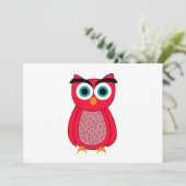 Owl Photo Print Bedankkaart (Staand voorkant)