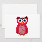 Owl Photo Print Bedankkaart (Voorkant / Achterkant)