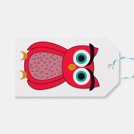 Owl Photo Print Cadeaulabel (Voorkant (Horizontaal))