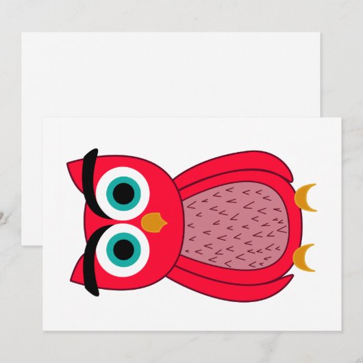 Owl Photo Print Kaart (Voorkant / Achterkant)