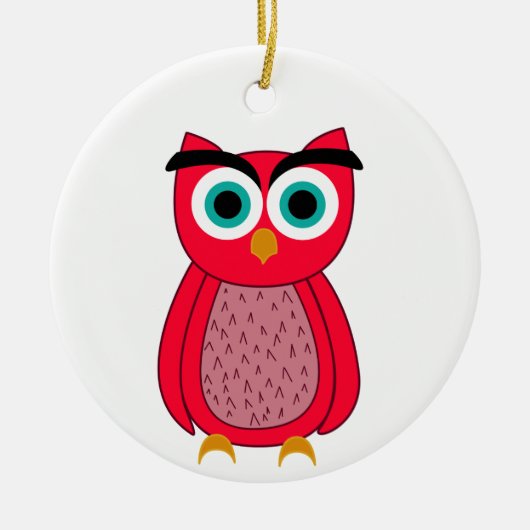 Owl Photo Print Keramisch Ornament (Voorkant)
