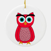 Owl Photo Print Keramisch Ornament (Achterkant)