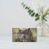 Owl Photo Visitekaartje (Staand voorkant)