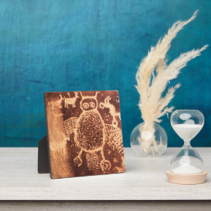 Owl Pictograaf Utah, 9 Mile Canyon Fotoplaat