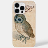 OWL, PIink, Sepia Monogram Case-Mate iPhone Case (Achterkant)