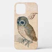 OWL, PIink, Sepia Monogram Case-Mate iPhone Case (Achterkant)