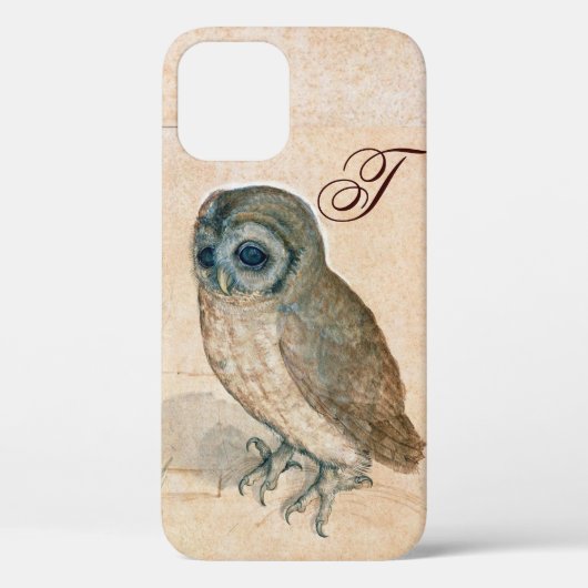 OWL, PIink, Sepia Monogram Case-Mate iPhone Case (Achterkant)