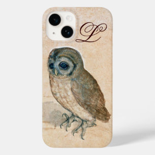 OWL, PIink, Sepia Monogram Case-Mate iPhone Case