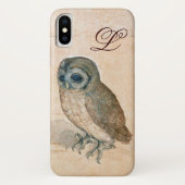 OWL, PIink, Sepia Monogram Case-Mate iPhone Case (Achterkant)