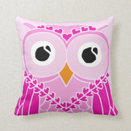 Owl Pillow: Cute Girl Owl Kussen