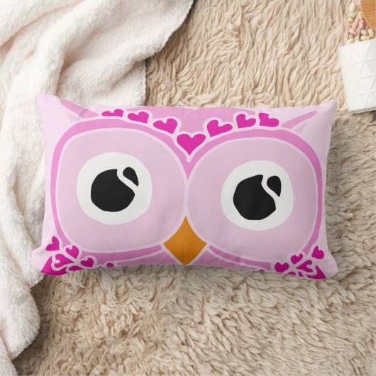 Owl Pillow: Roze kant Owl Kussen (Deken)