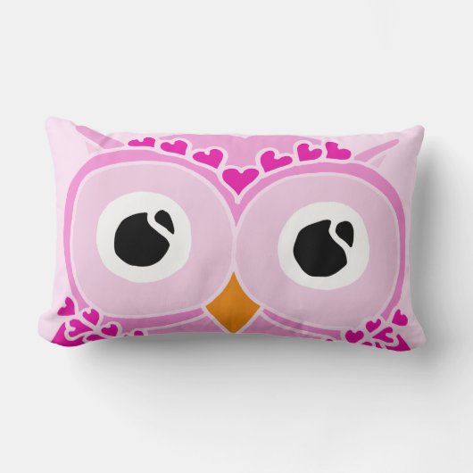 Owl Pillow: Roze kant Owl Kussen (Voorkant)